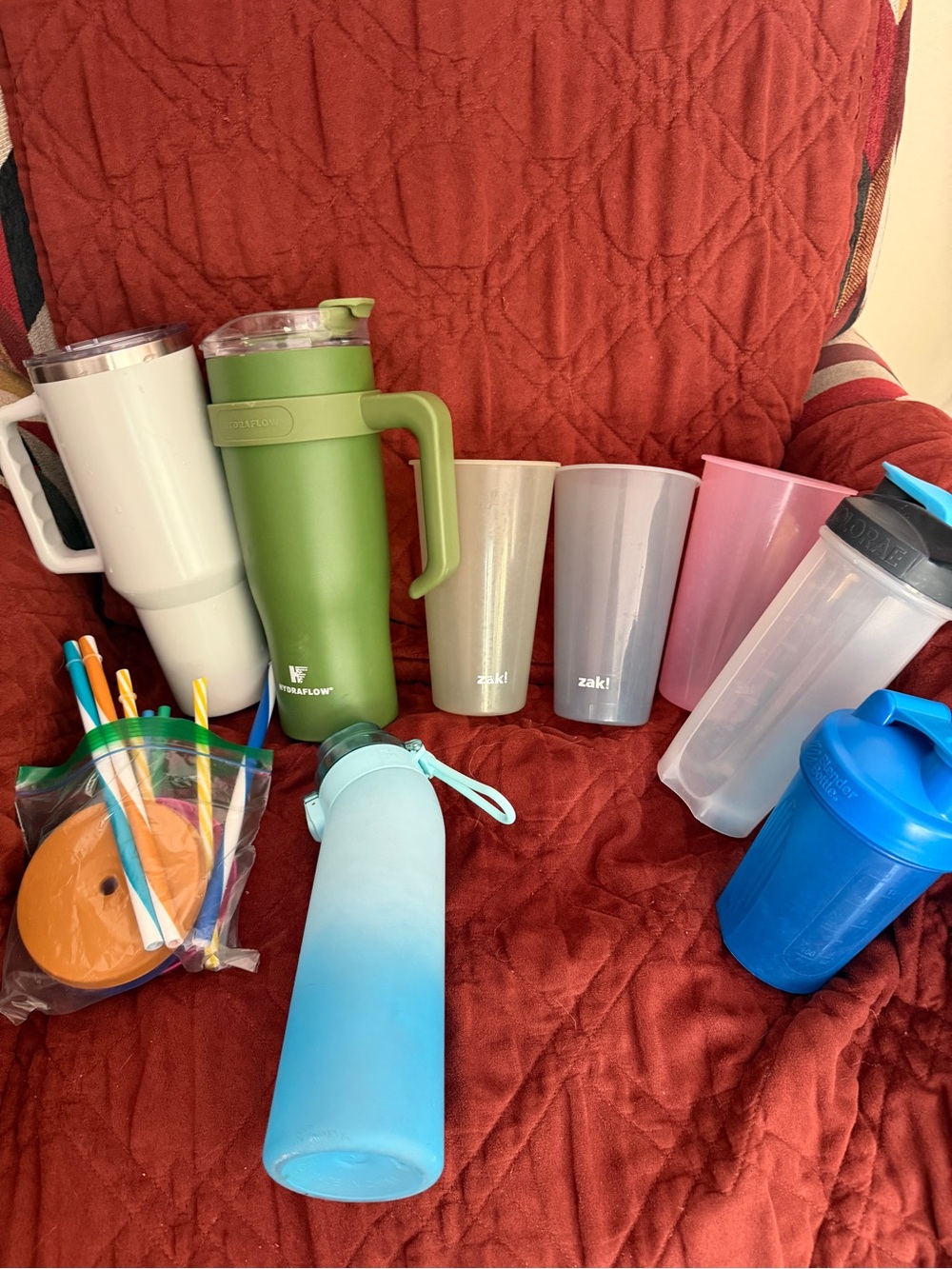 ZAK! & hydra flow with other b Assorted Drinkware Set - Green, White, Blue, Pink